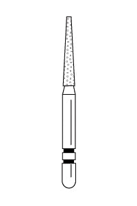 Two Striper Diamond Burs, FG, Flat-End Taper, 700.8, 1.8 mm, Coarse, Green, 5/Pk, 2015334
