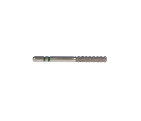 Two Striper Diamond Burs, FG, Gross Reduction, Crown Cut, SC8, 1.7 mm, Coarse, Green, 5/Pk, 2015575