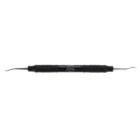 Universal Curette, Double-Ended, 7-8 Younger-Good, EagleLite Handle, Resin, Black, 1/Pk, AECY7-8X
