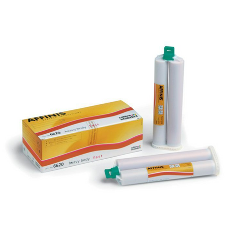 Affinis System 75 Tray A-Silicone Impression Material, Refill Pack, Heavy Body, Fast Set, 75 ml, Caramel, 2/Pk, C6620