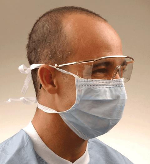 Tie-On Surgical Mask Blue 50/Bx