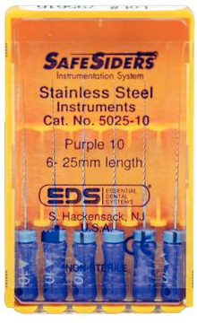 SafeSider Stainless-Steel Hand Reamers, 25 mm, 0.02 Taper, # 10, Purple, 6/Pk, 5025-10