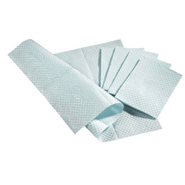 Disposable Bibs, 3-Ply and Poly, 13" x 18", White, 500/Pk, B3-WH