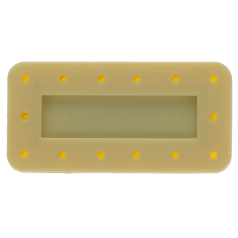 Magnetic Bur Block, 14-Hole, Rectangular, Yellow, 1/Pk, 400BR2-3