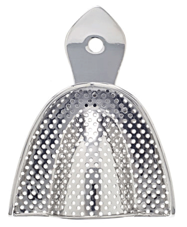 Metal Impression Tray, Perforated, # 2, Lower, SM, 1/Pk, IM40-1020