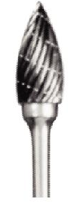 Laboratory Carbide Bur, HP, Taper, # 81A, Regular Cut, 1/Pk, HPLA-81A