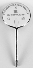 Mirror Head Chrome Simple Stem  4 12/Pk, 07-215, dental Instruments, Mirrors & Handles