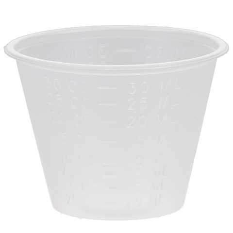 ProAdvantage Plastic Medicine Mixing Cups Graduated 1 oz, DI330, Disposables, Drinking Cups