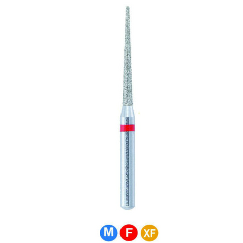 Diamond Bur, FG, Needle, Fine, Red, 1.0 mm, Fine, Red, V-859/010F, 10/Pk