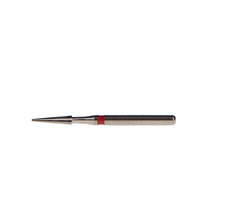 NTI 8-Fluted Trimming & Finishing Carbide Burs, FG, Safe End, TDF-6, 1.4 mm, Red, 5/Pk, H134-014