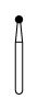 NTI Diamond Burs, FG, Round, # F801, 1.6 mm, Fine, Red, 5/Pk, F801-016