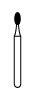 NTI Diamond Burs, FG, Football, # C379, 1.4 mm, Coarse, Green, 5/Pk, C379-014