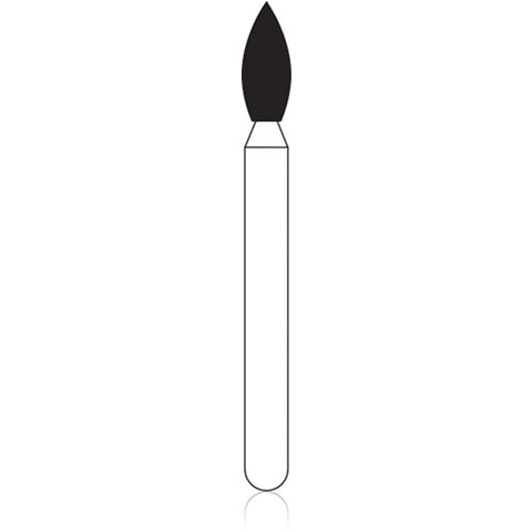 NTI Diamond Burs, FG, Football, # SC379, 1.8 mm, Super Coarse, Black, 5/Pk, SC379-018