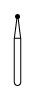 NTI Diamond Burs, FG, Round, # 801, 1.0 mm, Medium, Clear, 5/Pk, M801-010