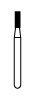 NTI Diamond Burs, FG, Cylinder Flat End, # C835, 1.2 mm, Coarse, Green, 5/Pk, C835-012