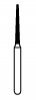 NTI Diamond Burs, FG, Taper Round End, # C850, 1.0 mm, Coarse, Green, 5/Pk, C850-010