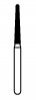 NTI Diamond Burs, FG, Taper Round End, # F850, 1.4 mm, Fine, Red, 5/Pk, F850-014