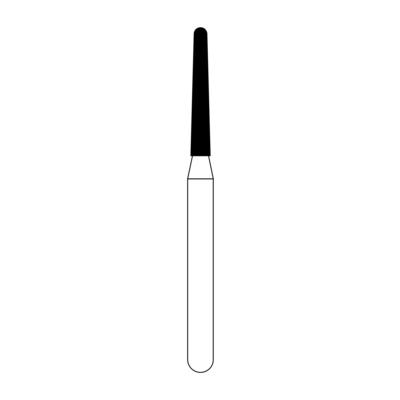 NTI Diamond Burs, FG, Taper Round End, # M856, 1.2 mm, Medium, Gray, 5/Pk, M856-012