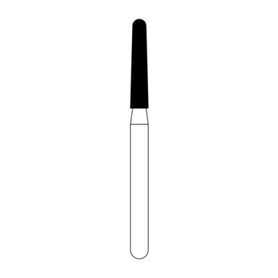 NTI Diamond Burs, FG, Taper Round End, # M856, 1.6 mm, Medium, Gray, 5/Pk, M856-016