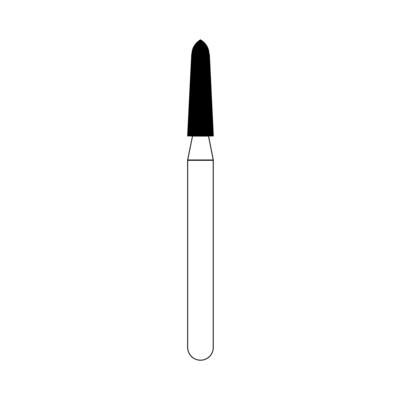 NTI Diamond Burs, FG, Curettage, # M877K, 1.6 mm, Medium, Gray, 5/Pk M877K-016