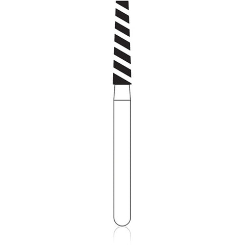 NTI Turbo Diamond Burs, FG, Taper Round End, # SC850-T, 1.8 mm, Super Coarse, Black, 5/Pk, SC850-T-018