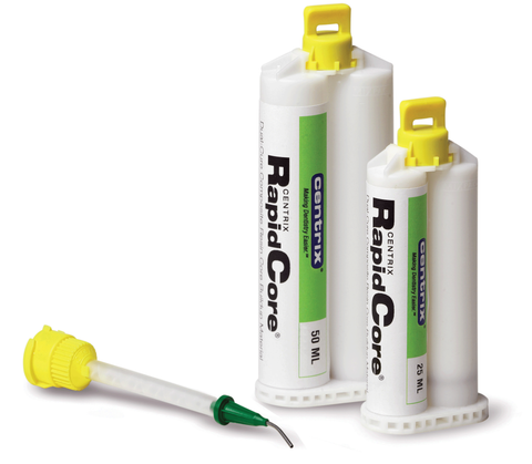 RapidCore Automix Composite Resin Core Build-Up Material, Self-Cure, Kit, 25 ml, White, 1/Pk, 310136