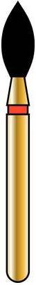 Alpen Multilayer Diamond Burs, FG, Football Pointed, # 368, 2.3 mm, Fine, Red, 5/Pk, R368F023FG