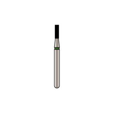 Alpen X1 Diamond Single-Use Bur, FG, Cylinder Flat End, # 835, 1.2 mm, Coarse, Green, 25/Pk, X835C012
