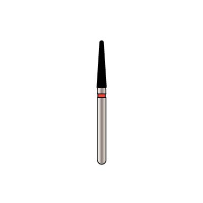 Alpen X1 Diamond Single-Use Bur, FG, Tapered Round End, # 856L, 1.8 mm, Super Coarse, Black, 25/Pk, X856LSC018