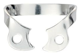 Hygenic Rubber Dam Clamp, Gloss Finish, # W2, Wingless, 1/Pk, H02768