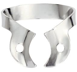 Hygenic Rubber Dam Clamp, Gloss Finish, # W8, Wingless, 1/Pk, H02767