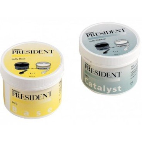 President VPS Impression Material, Putty Standard Pack, Regular Body, Firm, 600 ml, Peppermint, Yellow, 1/Pk, C4617