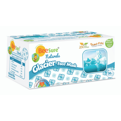 BeeSure Naturals Masks Glacier 50/Bx