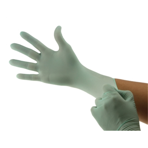 BeeSure Latex Powder-Free Exam Gloves, Medium, Green, Citrus-Mint Scent, 100/Box