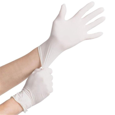 BeeSure Latex Powder-Free Exam Gloves, Small, Natural, 100/Box, 2816