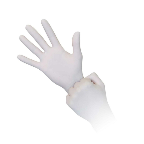 Curve Nitrile Examination Gloves, Powder-Free, # 8.5, White, 100/Box, 3429