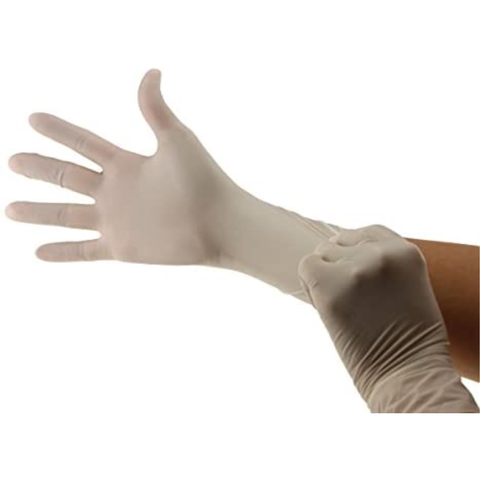 Silkcare Latex Powder-Free Examination Gloves, Large, 100/Box, 7818