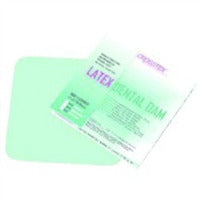 Rubber Dam, Latex, 5" x 5", Thin, Green, Mint, 52/Pk