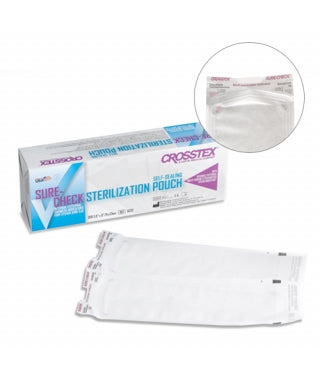 Duo-Check Sterilization Pouches 5" x 15", 200/bx, 10 bx/cs