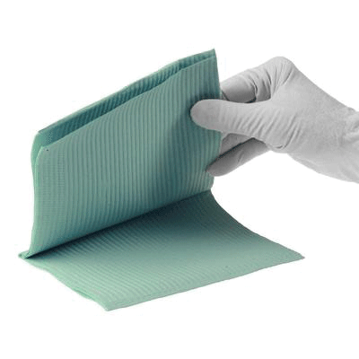 Econoback Patient Bibs, 2-Ply, 13" x 19", Aqua, 500/Pk, WEXAQ