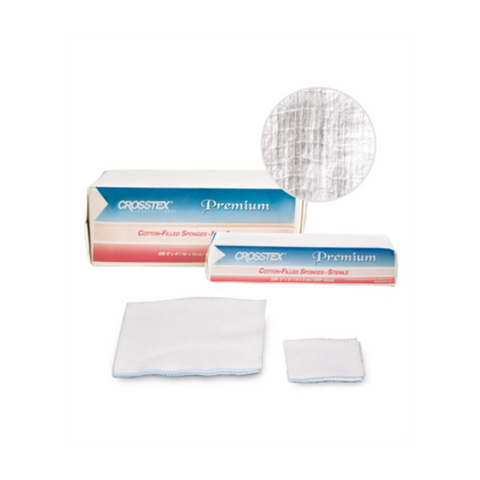 Premium Gauze Cotton-Filled Exodontia Sponges, Sterile, 8-Ply, 2" x 2", 5000/Pk, ESCC