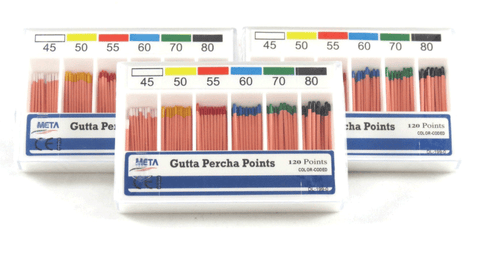 Dia-ISO GT Gutta Percha Points, Non-Marked, Spillproof Pack, 0.06 Taper, # 25, Red, 60/Pk, 116-605