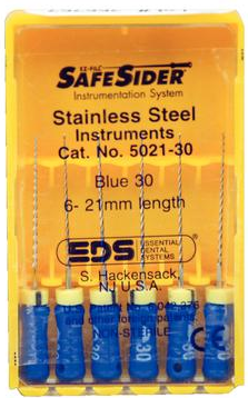 SafeSider Stainless-Steel Hand Reamers, 21 mm, 0.02 Taper, # 30, Blue, 6/Pk, 5021-30
