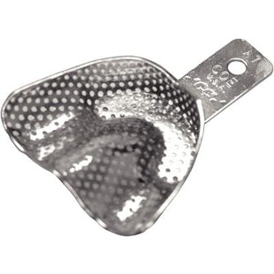 Coe Nickel-Plated Metal Perforated Depressed Anterior Denture Impression Trays, # A7, Upper, 1/Pk, 268071