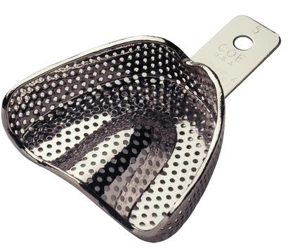 Coe Nickel-Plated Metal Perforated Regular Impression Trays, # 5, Narrow, Medium Upper, 1/Pk, 260051