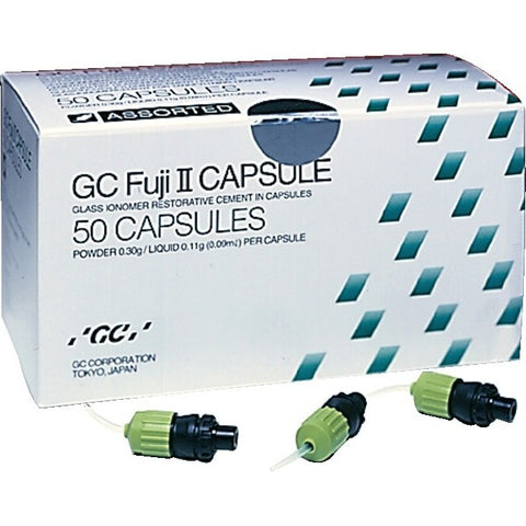 Fuji II Glass Ionomer Restorative, Self-Cure, Capsules Package, 0.1 ml, Assorted, 50/Pk
