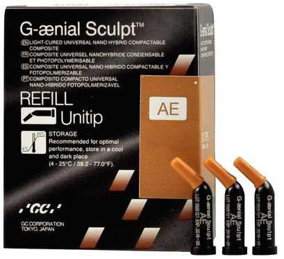 G-ÃƒÂ¦nial Sculpt Universal Composite Unitip Refill 0.16 ml, 009185, Cosmetic Dentistry, Composites