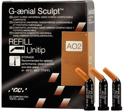 G-ÃƒÂ¦nial Sculpt Universal Composite Unitip Refill 0.16 ml, 009178, Cosmetic Dentistry, Composites