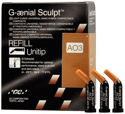 G-ÃƒÂ¦nial Sculpt Universal Composite Unitip Refill 0.16 ml, 009179, Cosmetic Dentistry, Composites