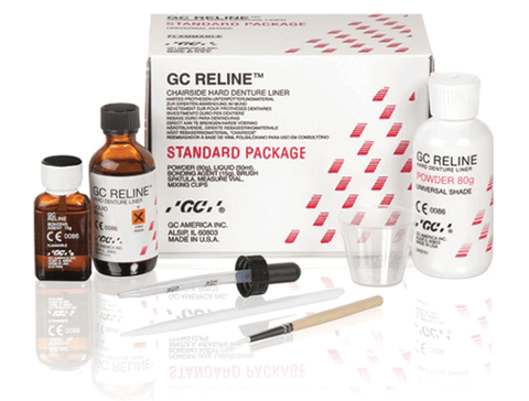 GC Reline Chairside Hard Denture Liner, Powder Refill, 80 g, 1/Pk, 346002